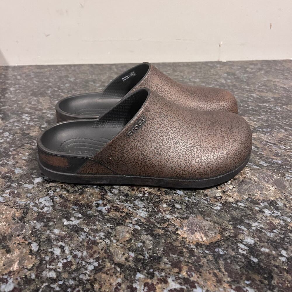 CROCS Dylan Burnished Clog Brown Mocha Women size 8 Men size 6